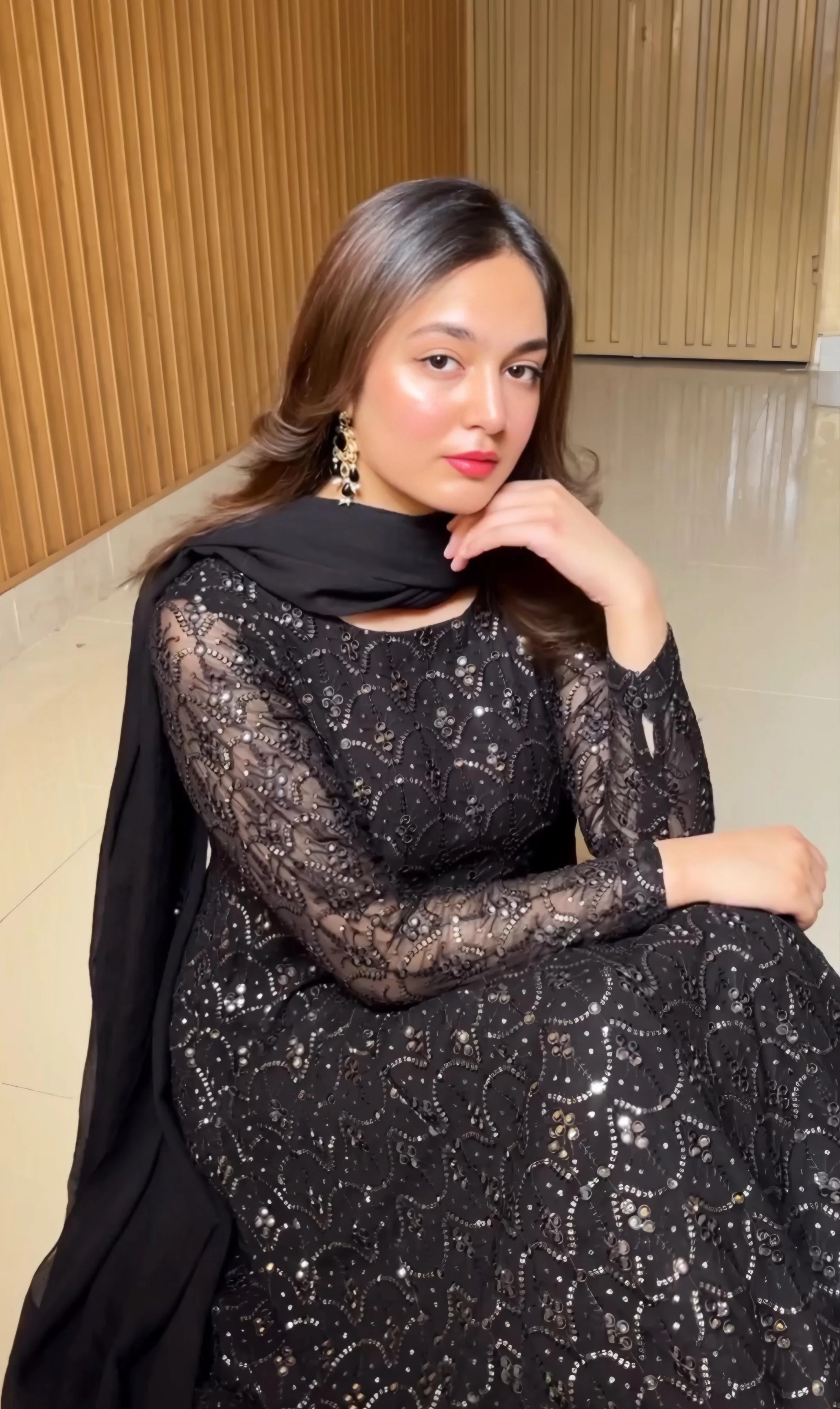 Aakansha Balck Anarkali Suit Set - Image 3