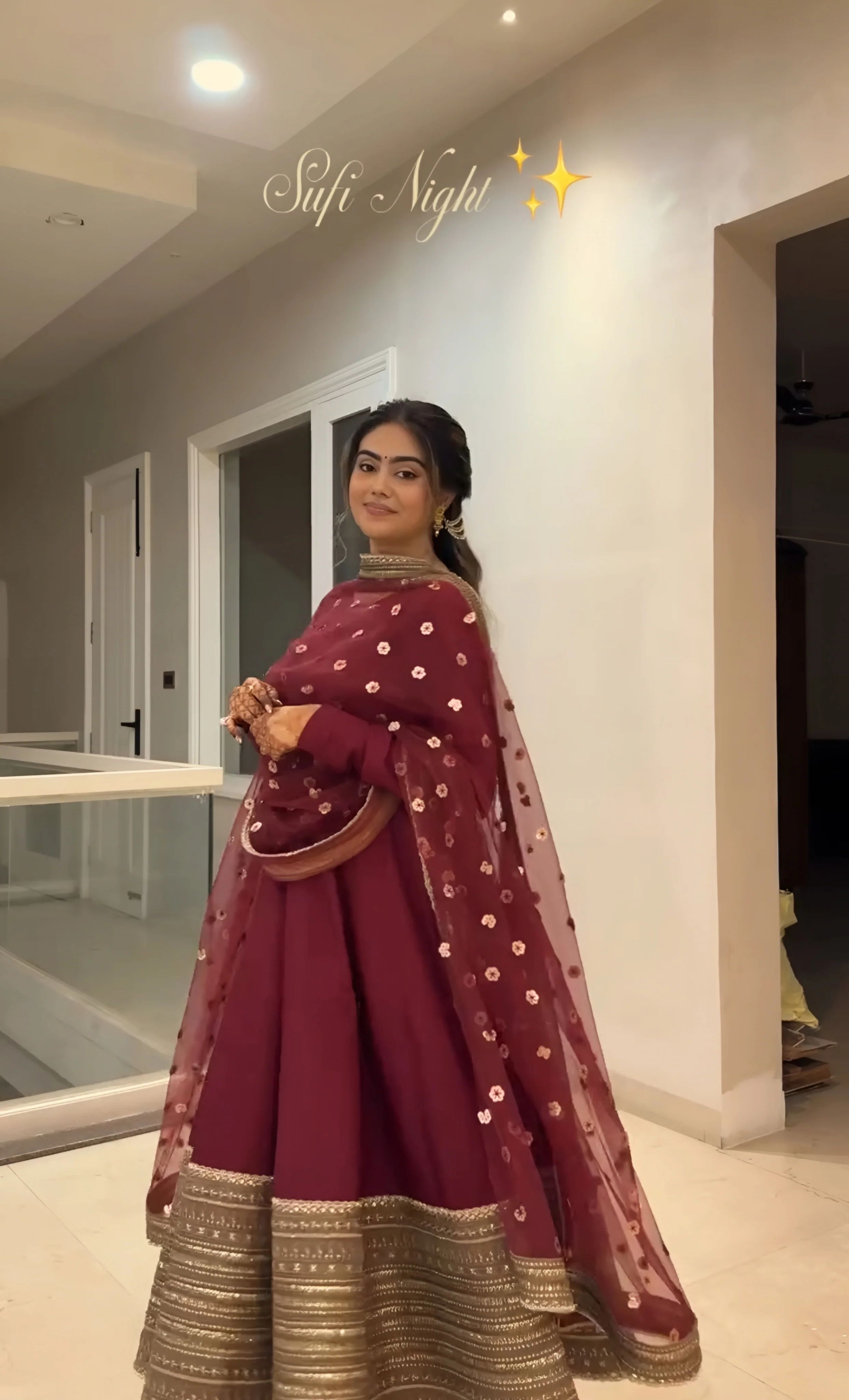 Jahnvi Maroon Magic Anarkali Set - Image 4
