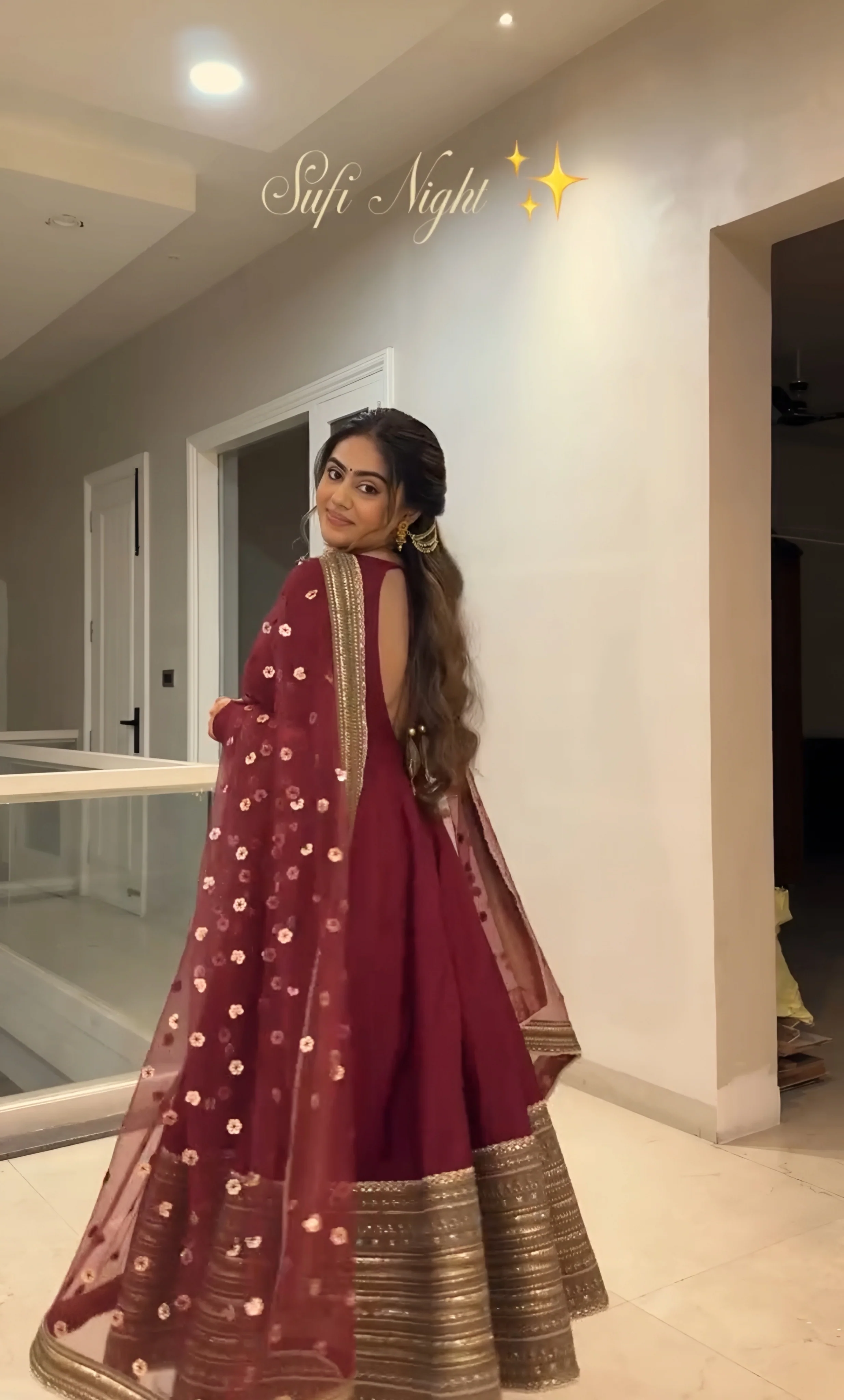 Jahnvi Maroon Magic Anarkali Set - Image 5