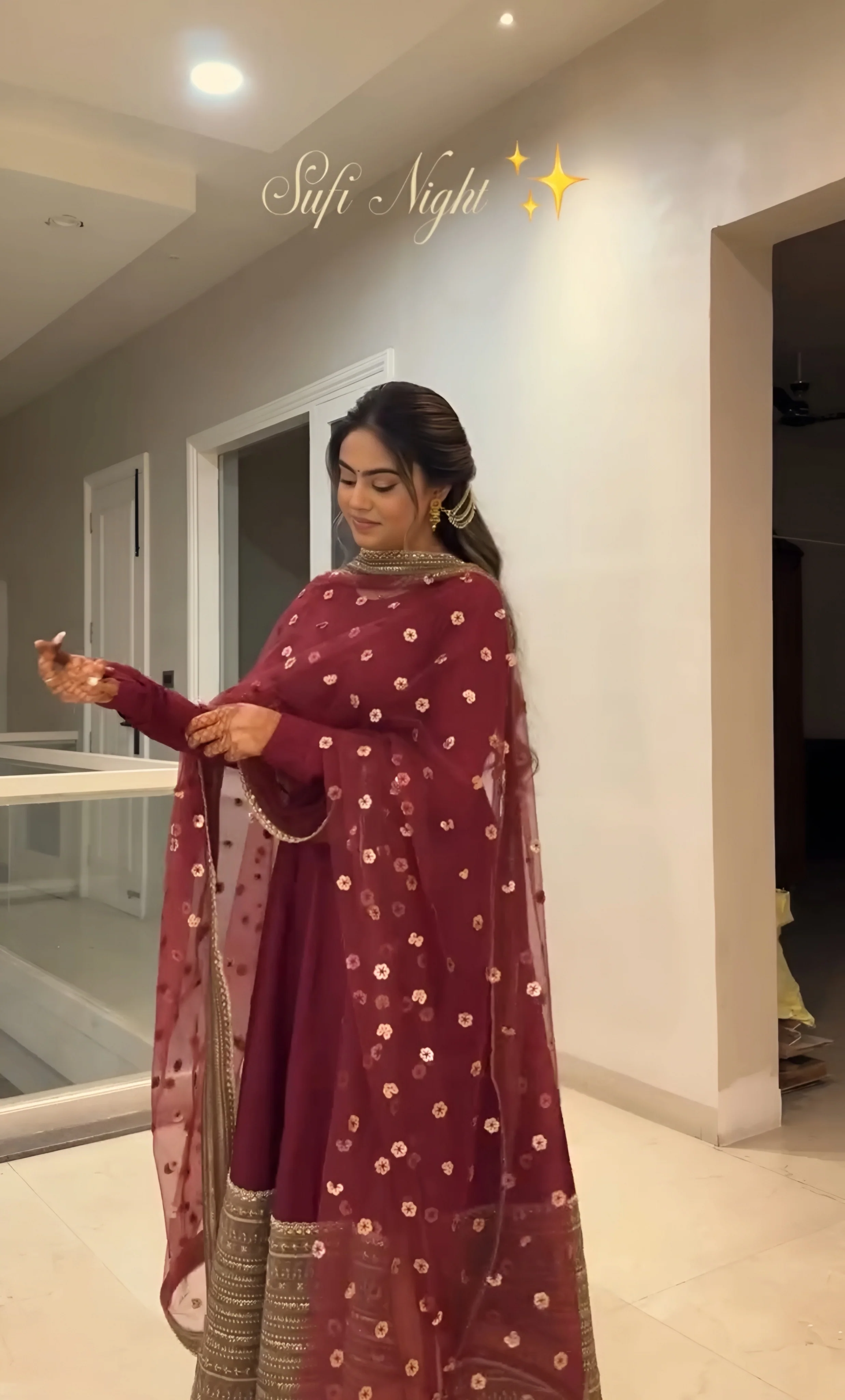Jahnvi Maroon Magic Anarkali Set - Image 6