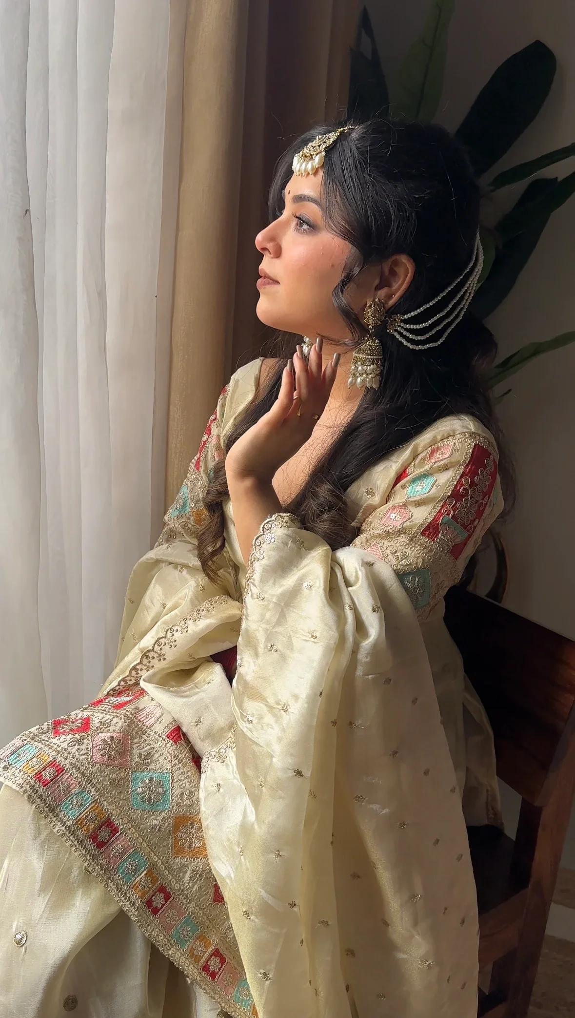 Khushi Silk Heavy Work Off White Sharara Set - Image 6