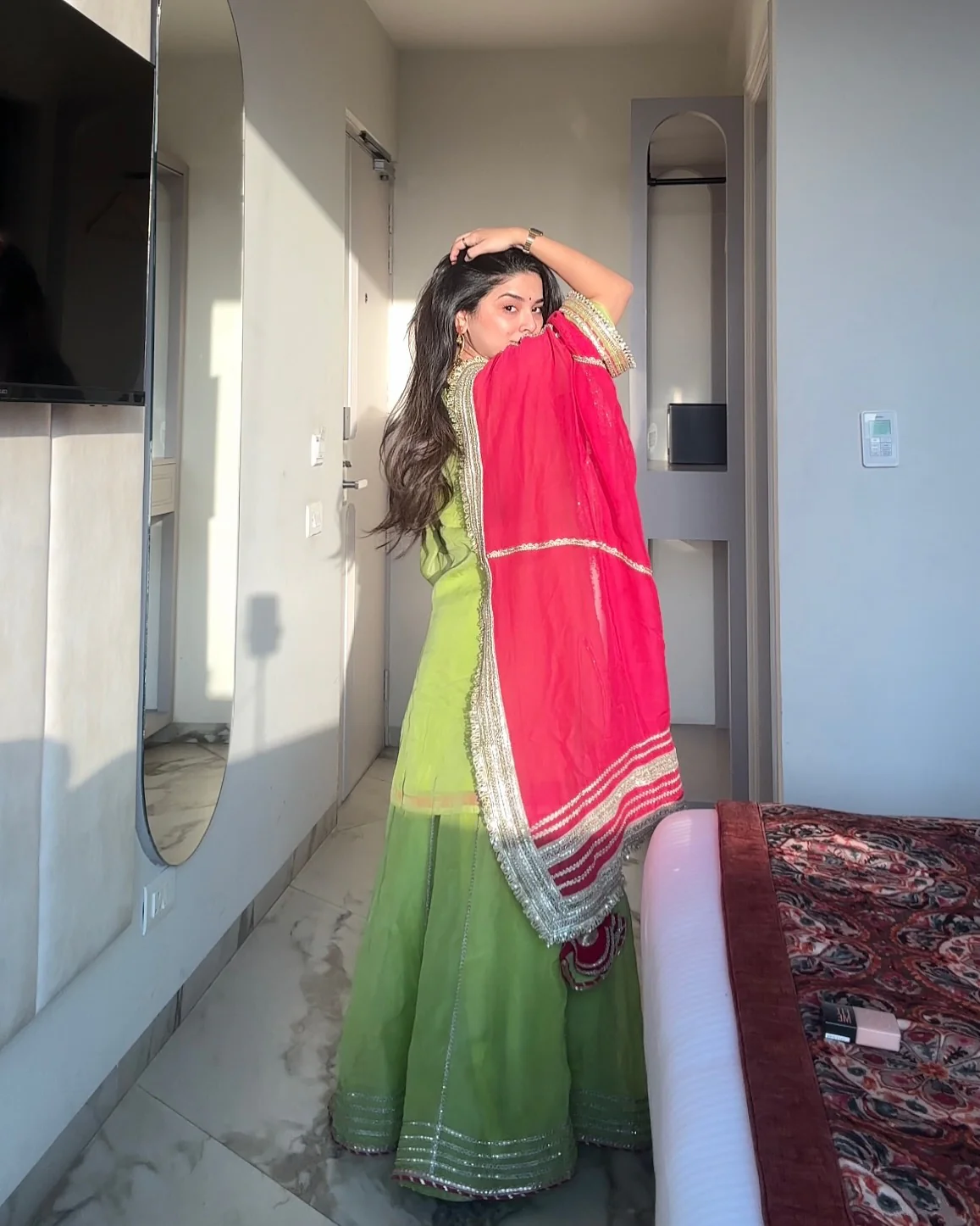 Khwahish Neon Color Designer Sharara Set - Image 3