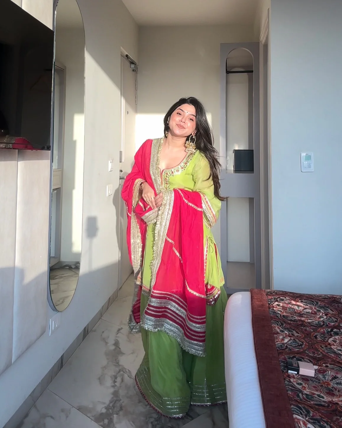 Khwahish Neon Color Designer Sharara Set - Image 4