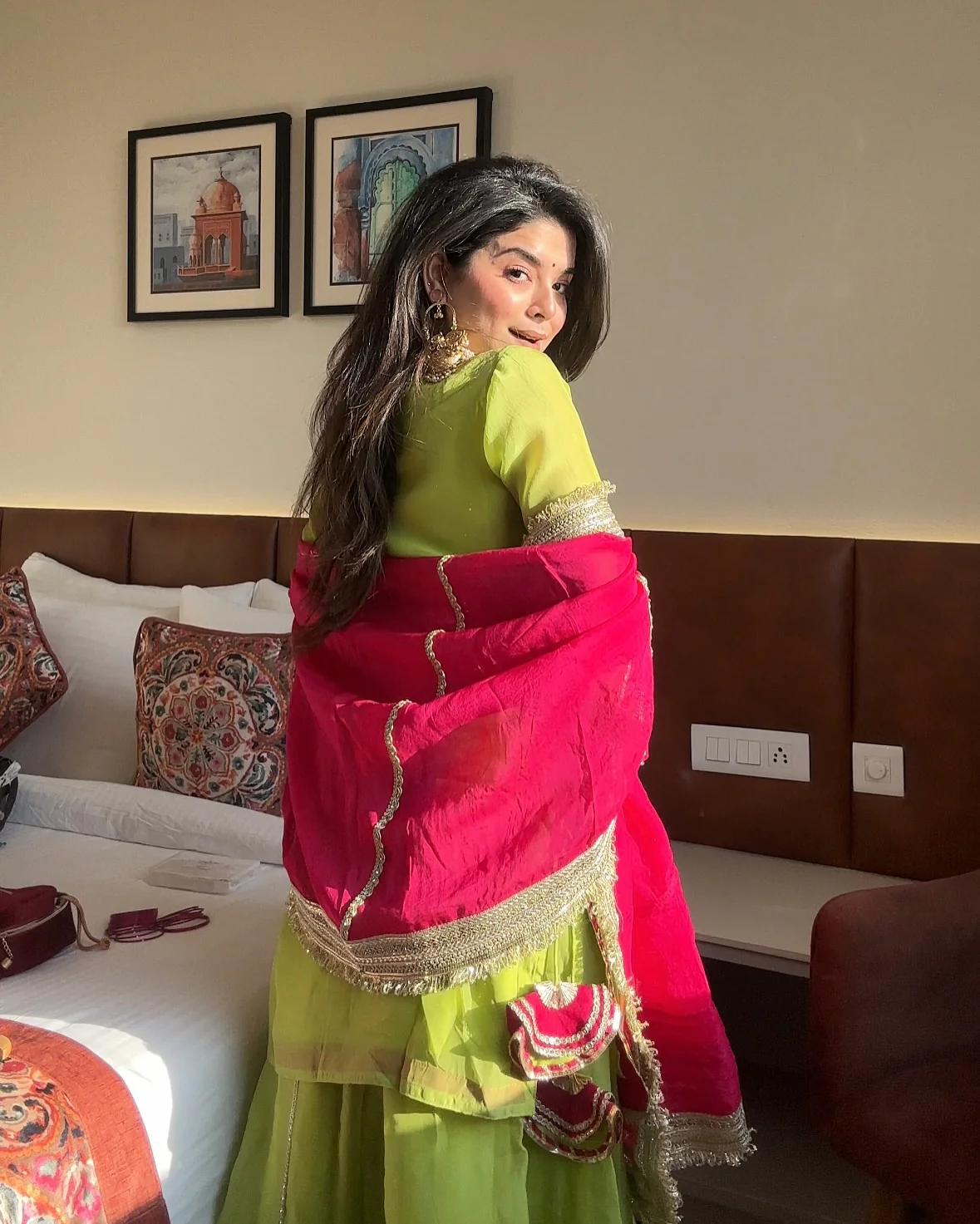 Khwahish Neon Color Designer Sharara Set - Image 6