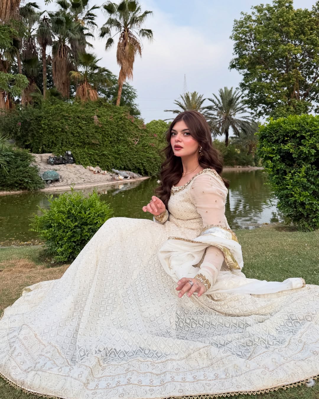 Pretty White Color Sequence Work Anarkali Gown - Image 4