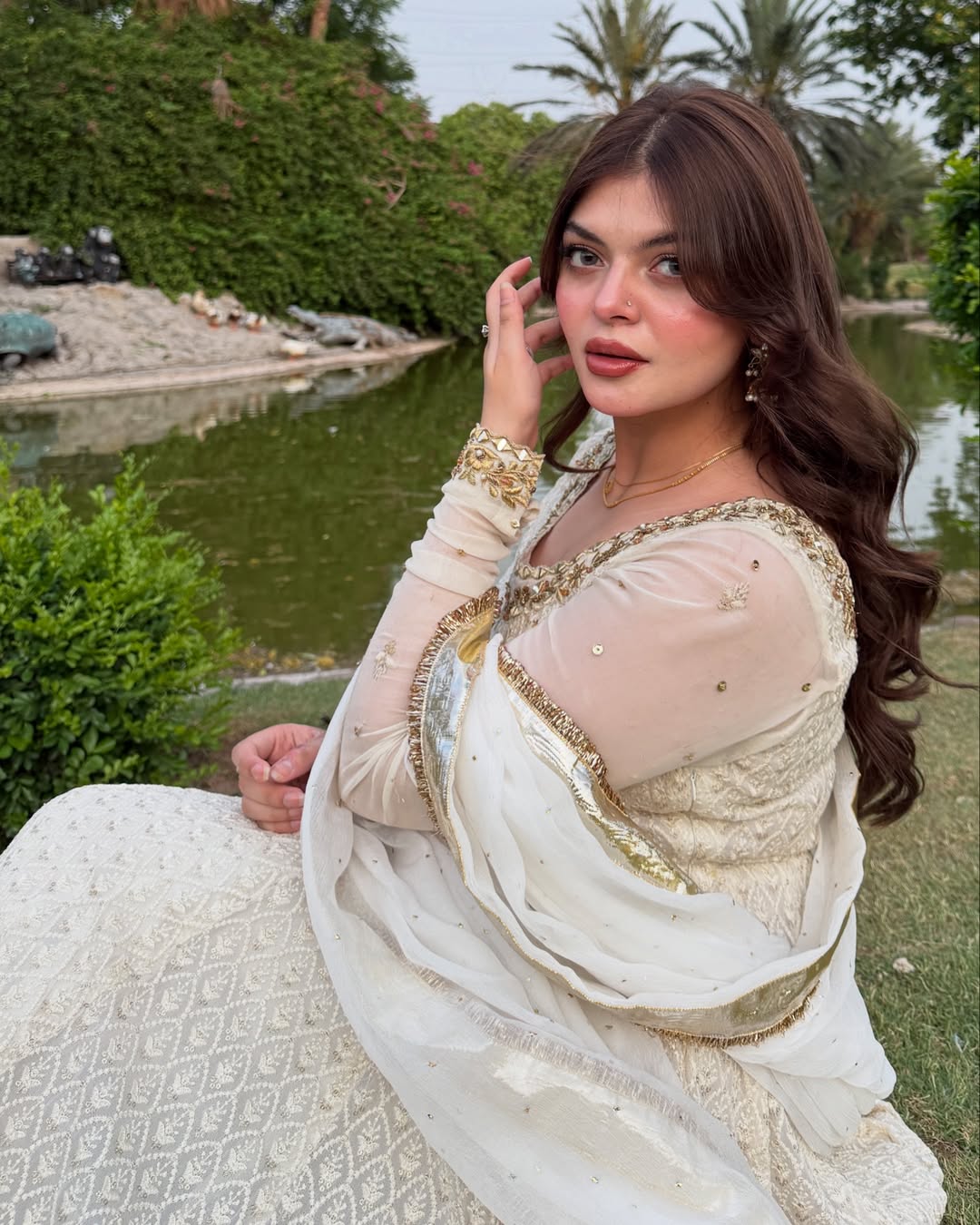 Pretty White Color Sequence Work Anarkali Gown - Image 6