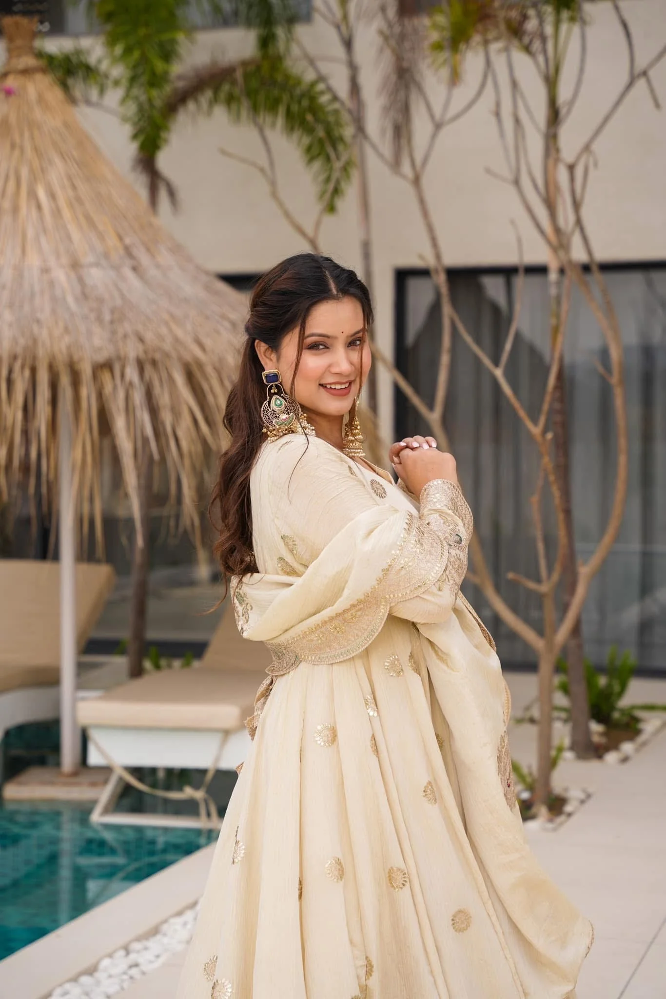 Sitara Glow Heavy Chinon Silk Gown - Image 4