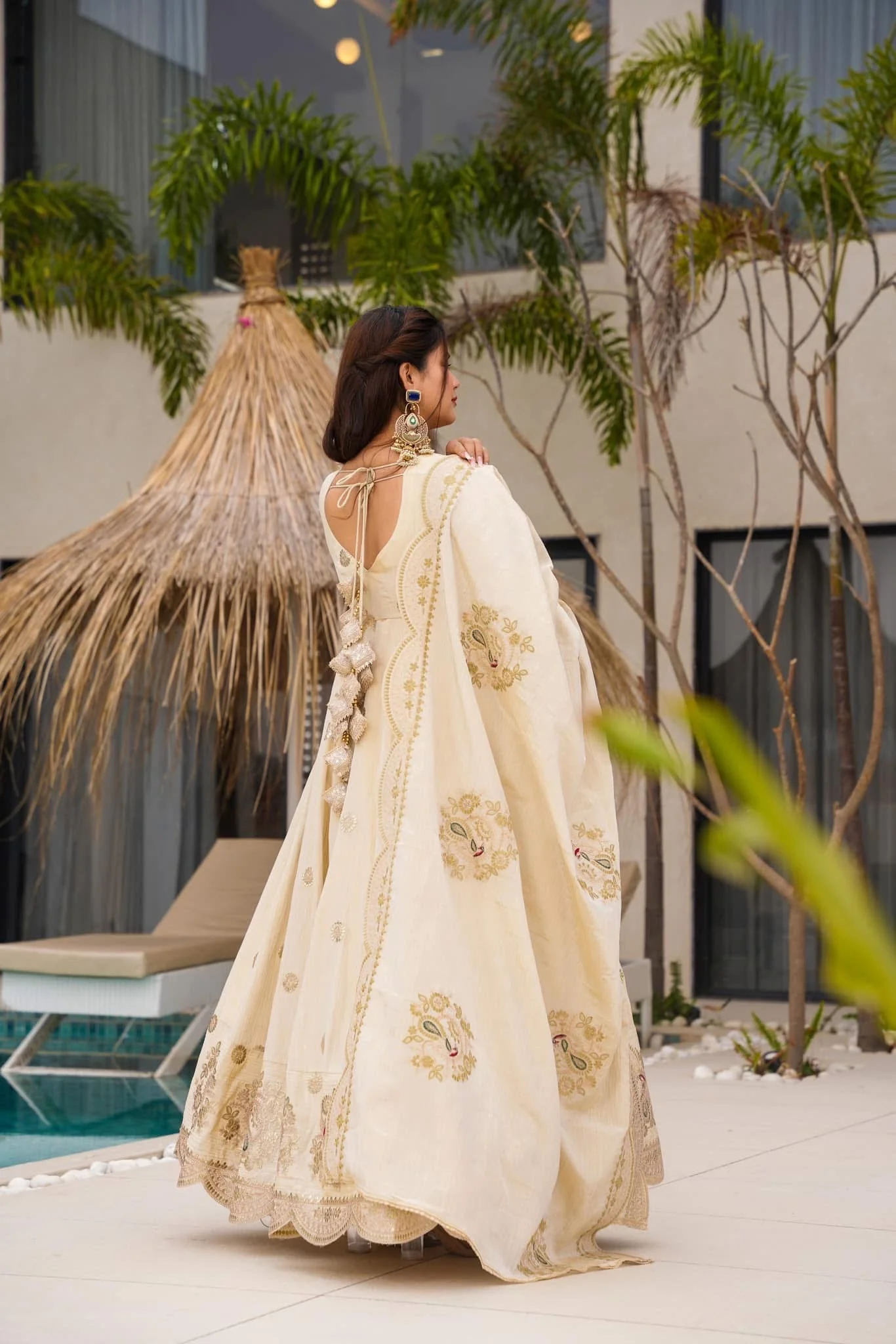 Sitara Glow Heavy Chinon Silk Gown - Image 5