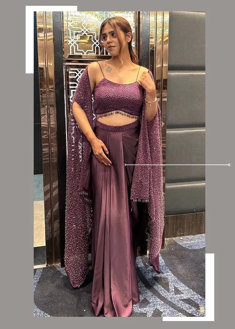 Wine Colour Indowestern Dhoti Suit With Shrug - Image 4